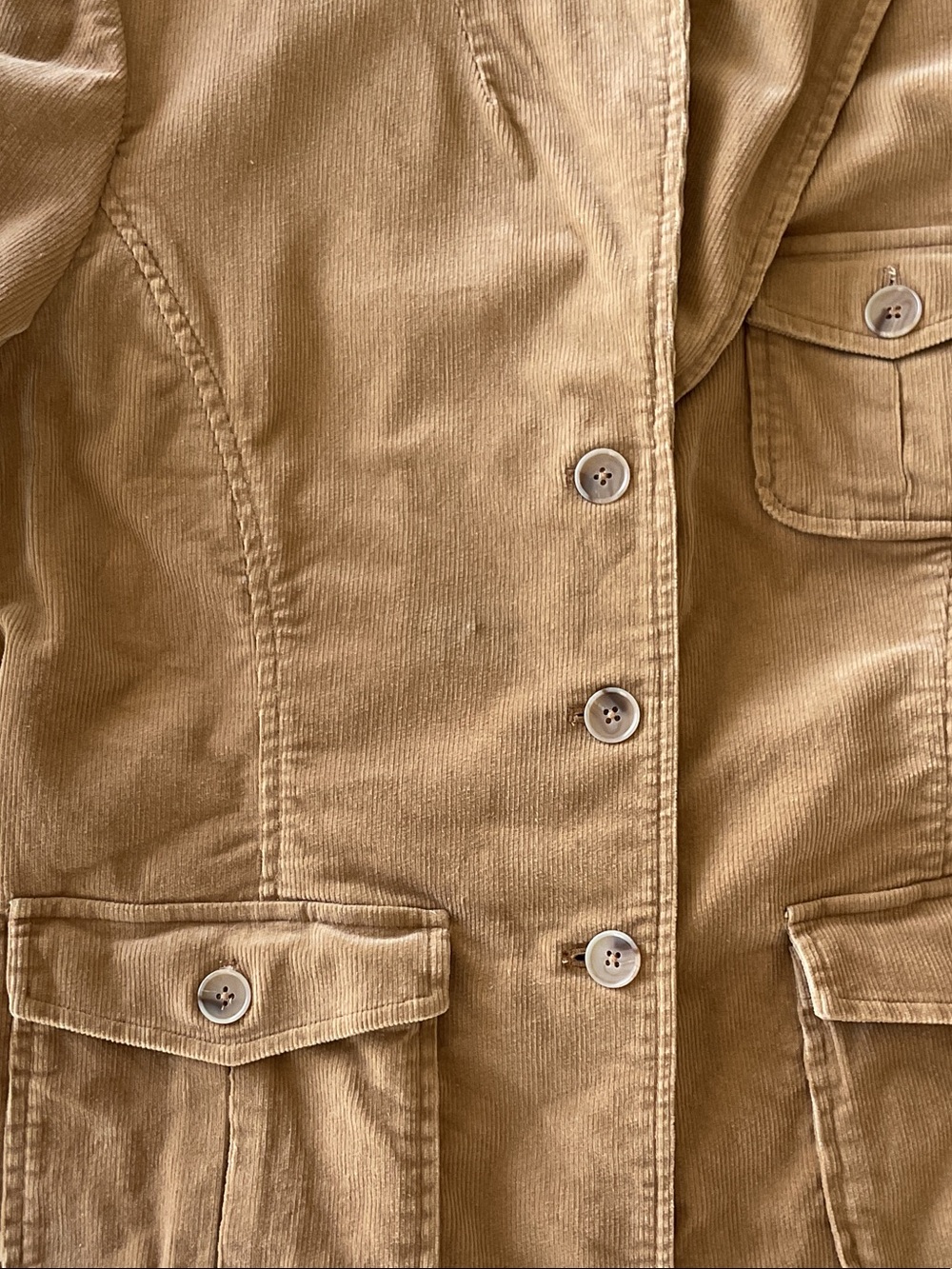 Lands' End Camel Corduroy Blazer Women’s Size 12 | flawed - Picture 9 of 11